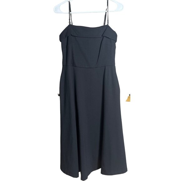 Banana Republic Dress Strap(less) Basic LBD Midi Ponte POCKETS Versatile Women 4 - Picture 4 of 12